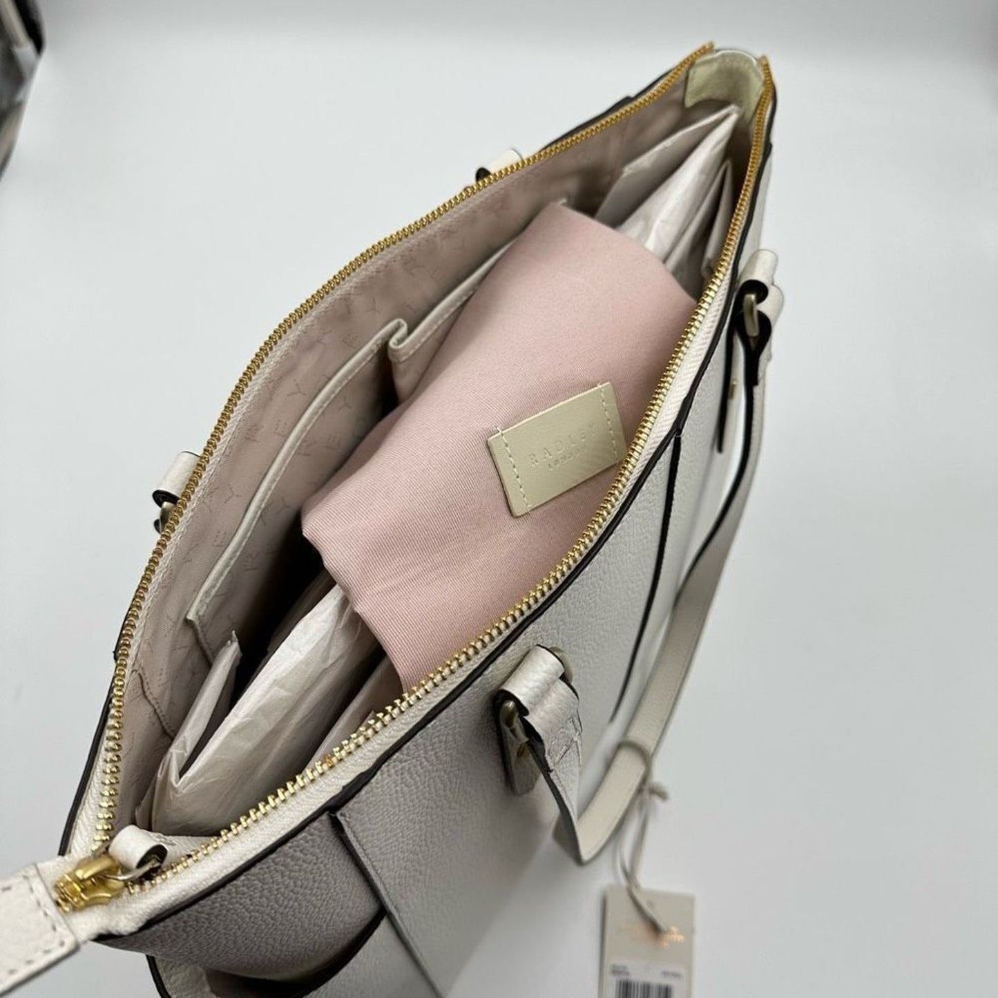 Radley London Silk Street Large Zip Top Shoulder Bag Natural New With Tags