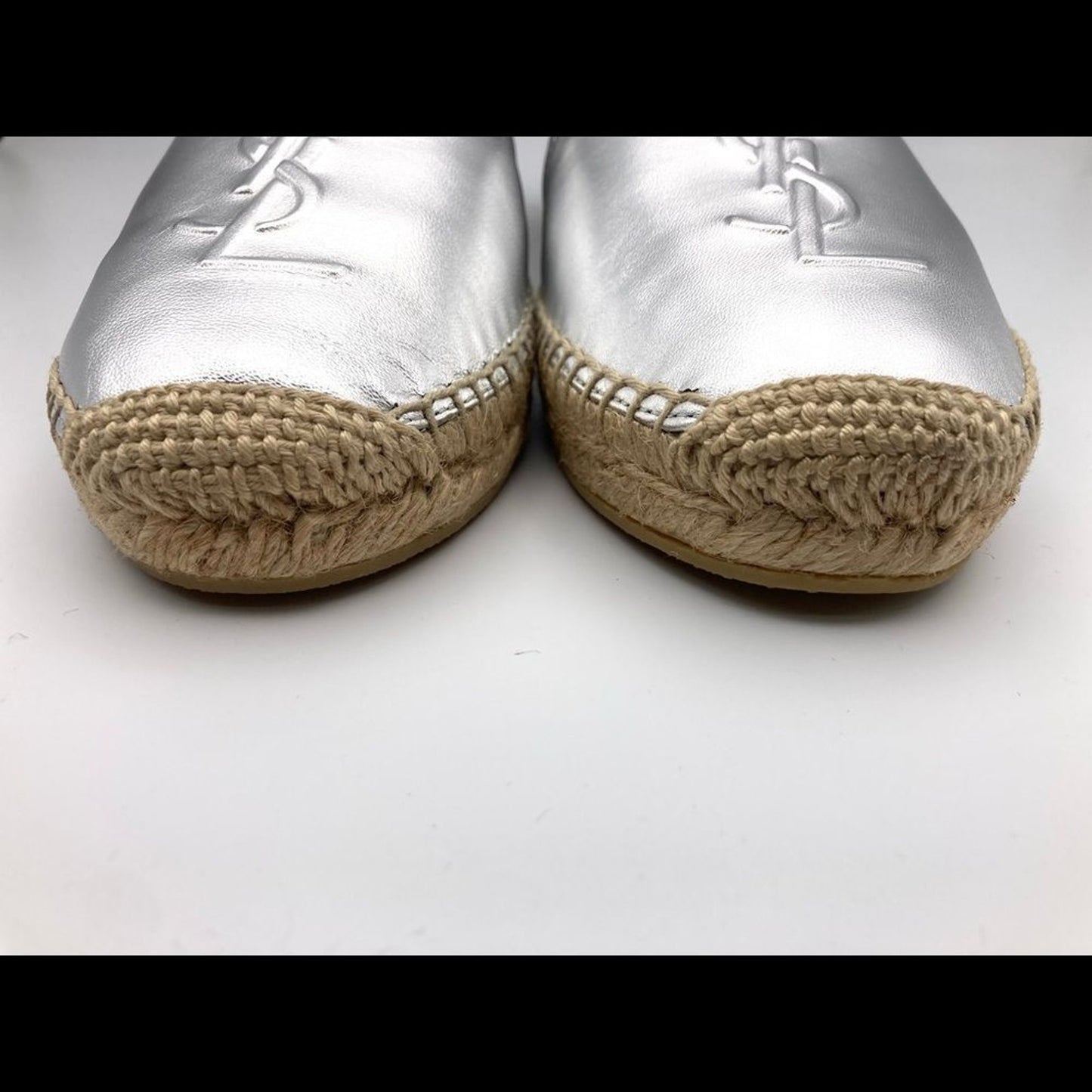 SAINT LAURENT YSL Flat Metallic Espadrilles US Size 6.5 Euro Size 36.5