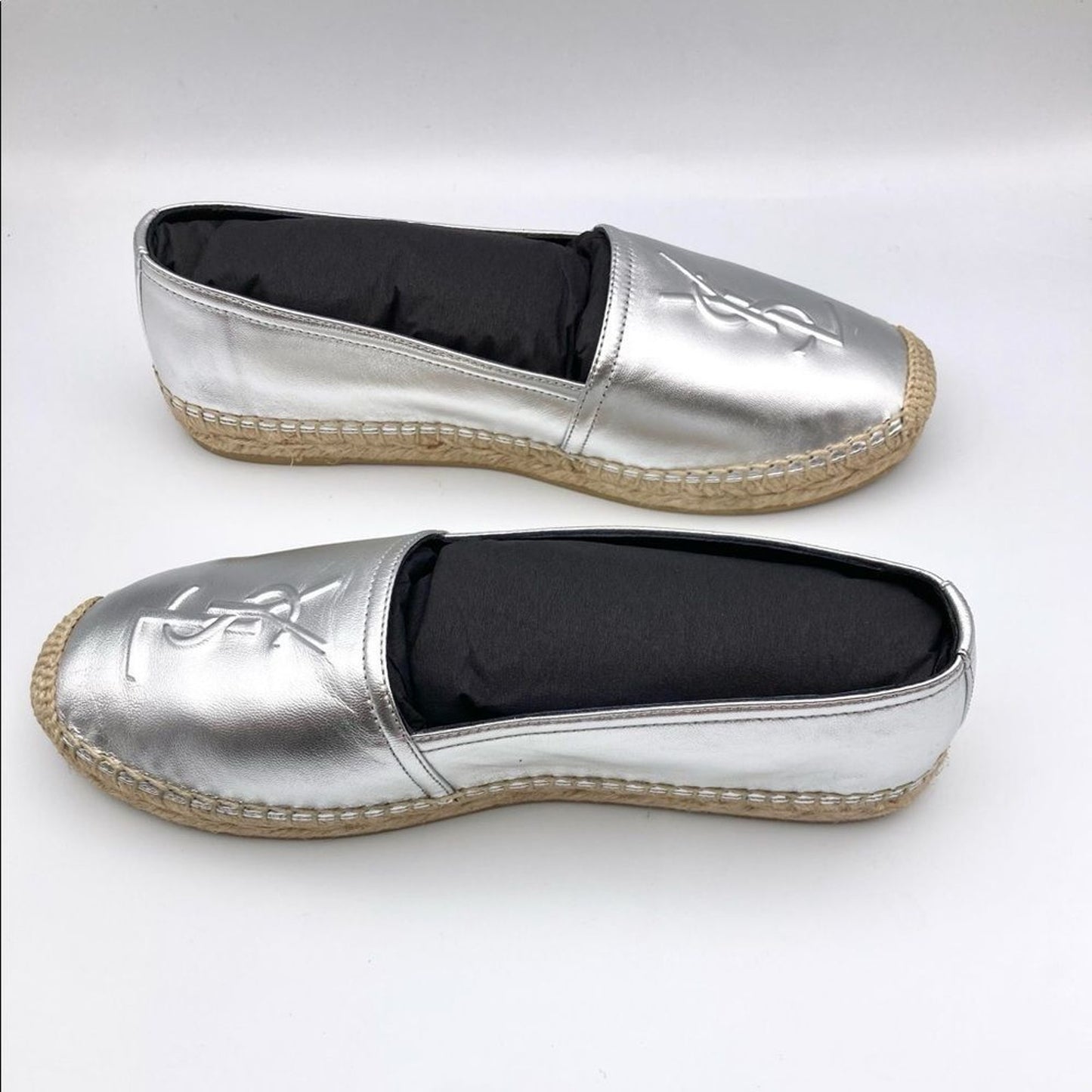 SAINT LAURENT YSL Flat Metallic Espadrilles US Size 6.5 Euro Size 36.5