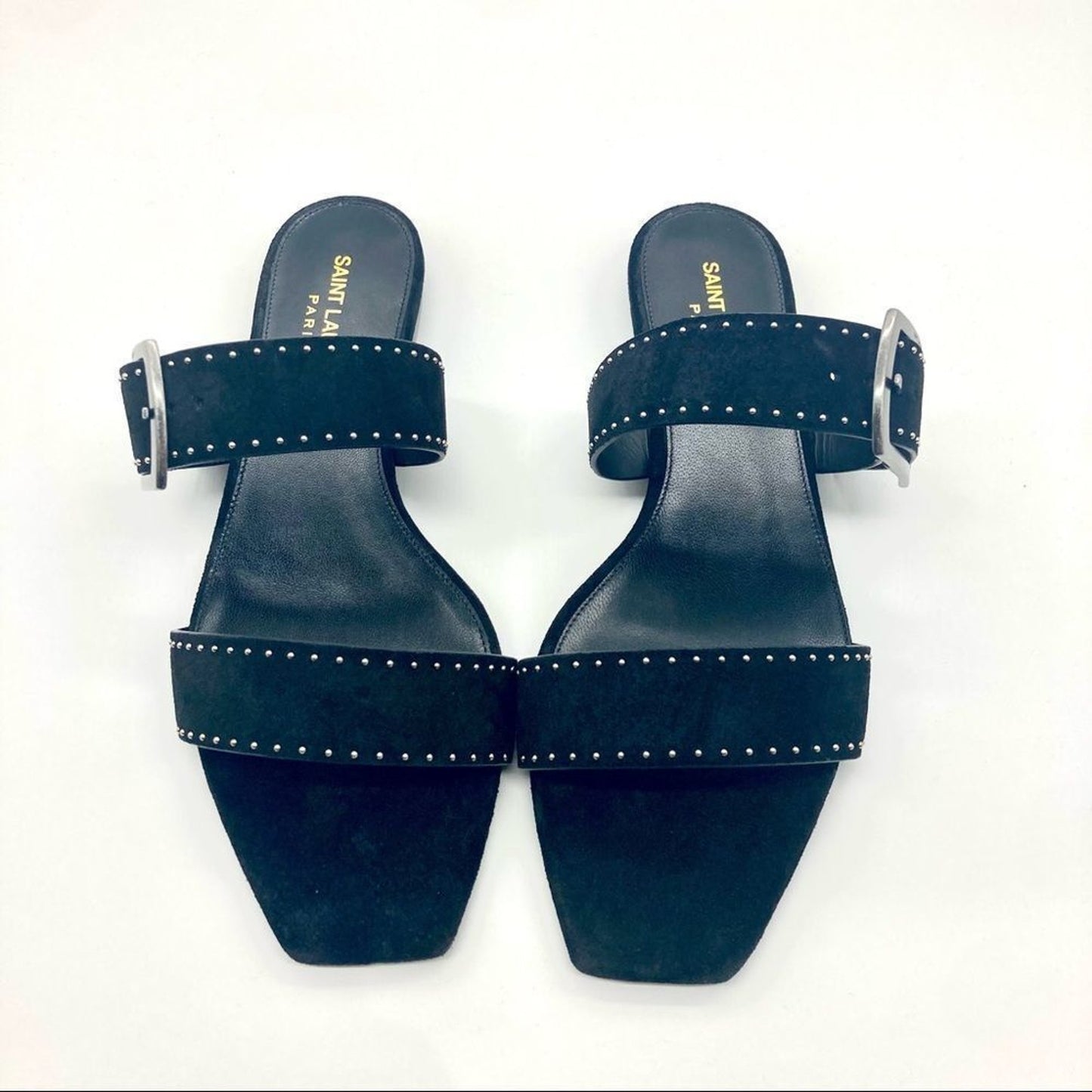 Saint Laurent PEAR BUCK SUEDE SANDAL WOMENS SZ 37 / 7