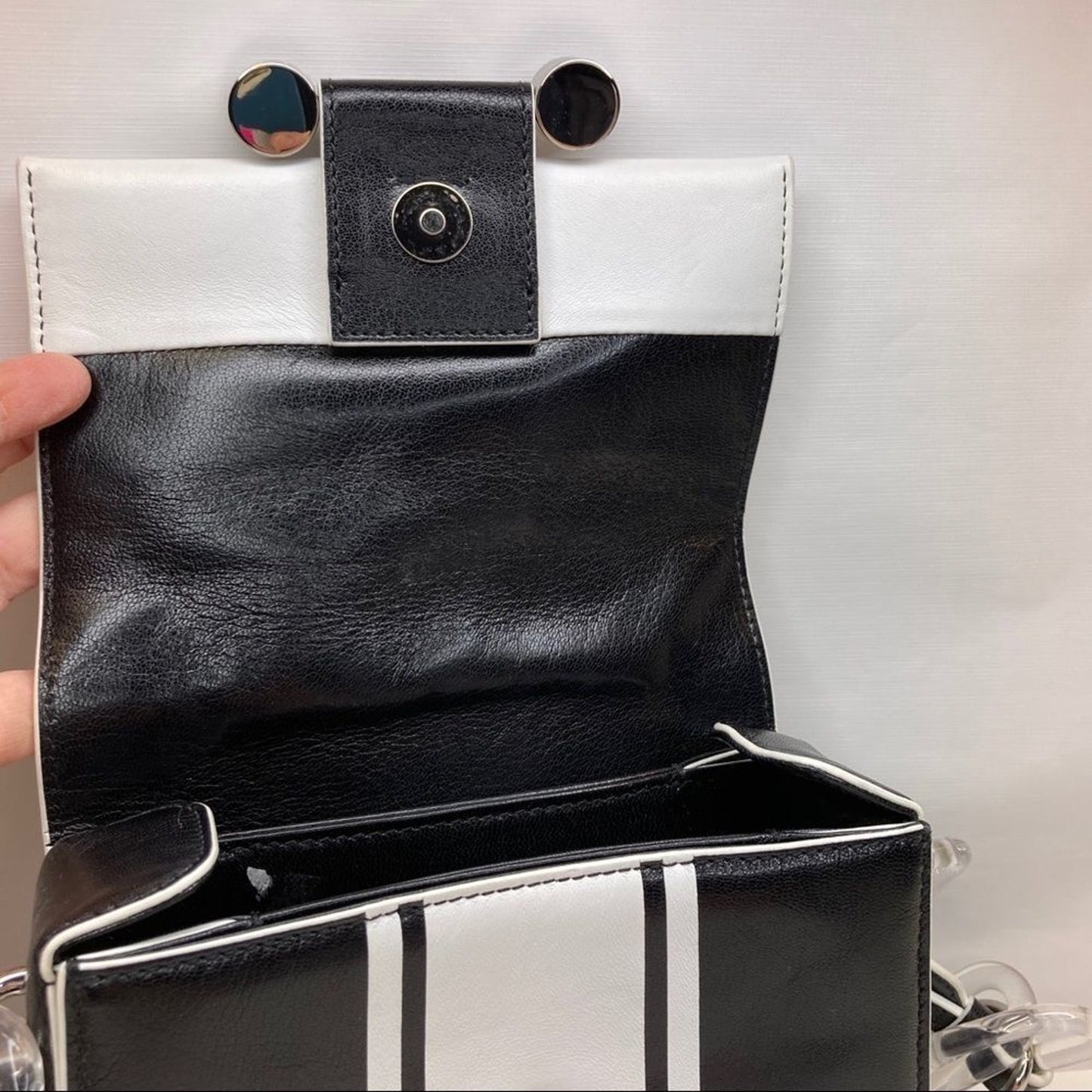 Marni Caddy Racing Stripe Leather Shoulder Bag Handbag Purse Marni Woman’s bag
