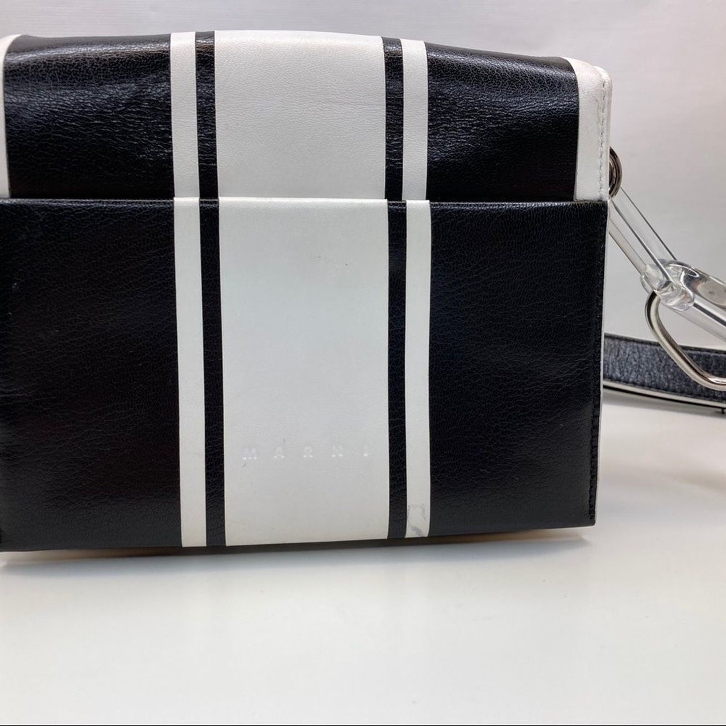 Marni Caddy Racing Stripe Leather Shoulder Bag Handbag Purse Marni Woman’s bag