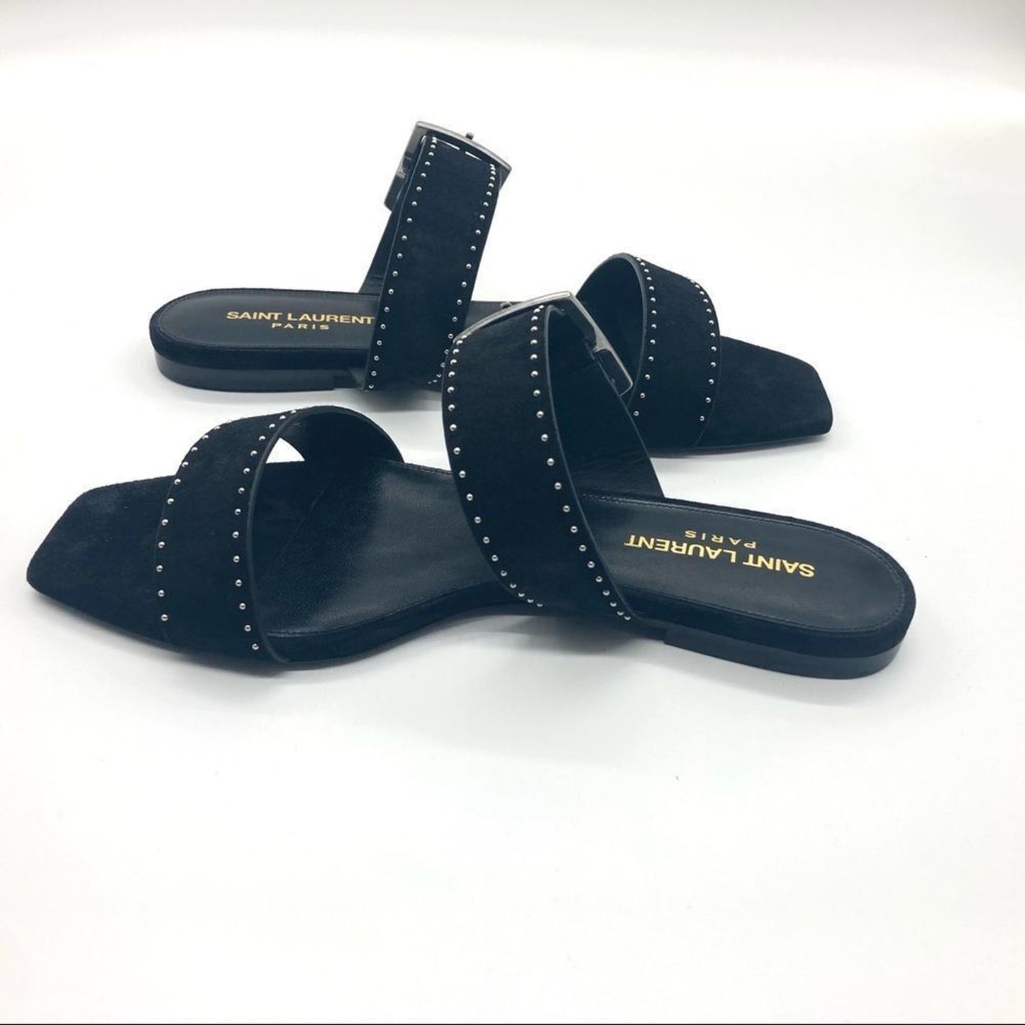 Saint Laurent PEAR BUCK SUEDE SANDAL WOMENS SZ 37 / 7