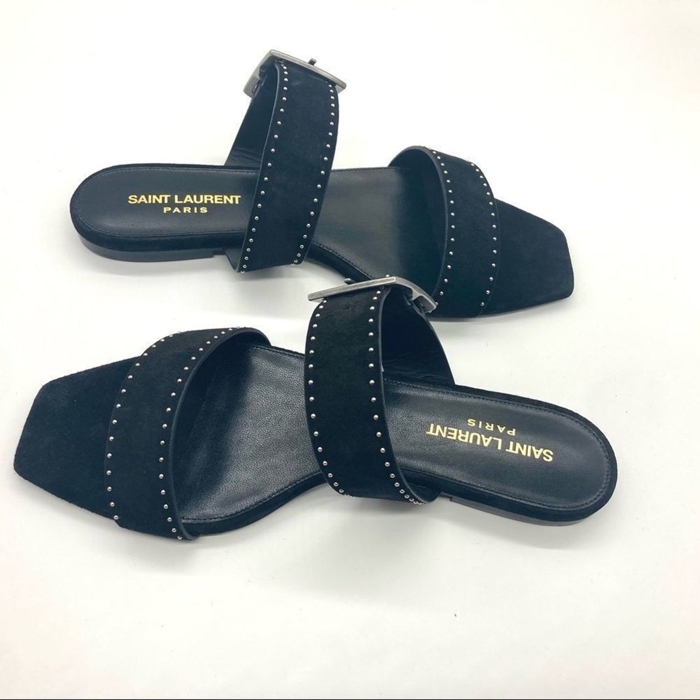 Saint Laurent PEAR BUCK SUEDE SANDAL WOMENS SZ 39 / 9