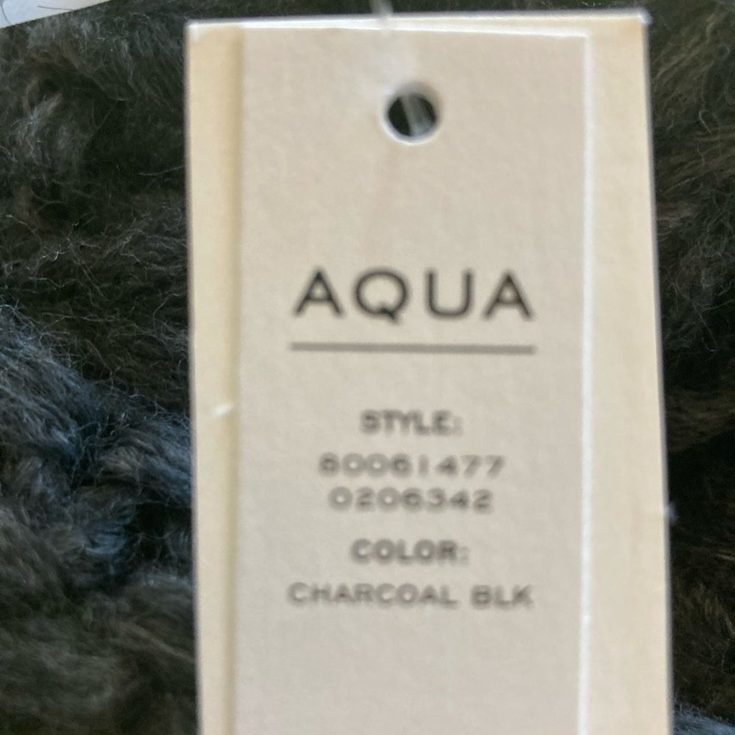 Aqua Brand Woman’s Charcoal Knit Pom Pom Winter Hat