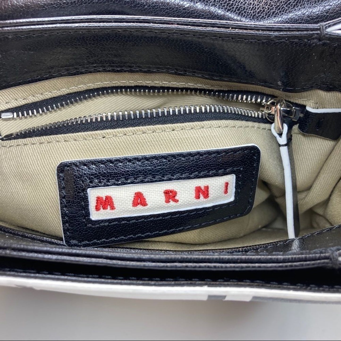 Marni Caddy Racing Stripe Leather Shoulder Bag Handbag Purse Marni Woman’s bag