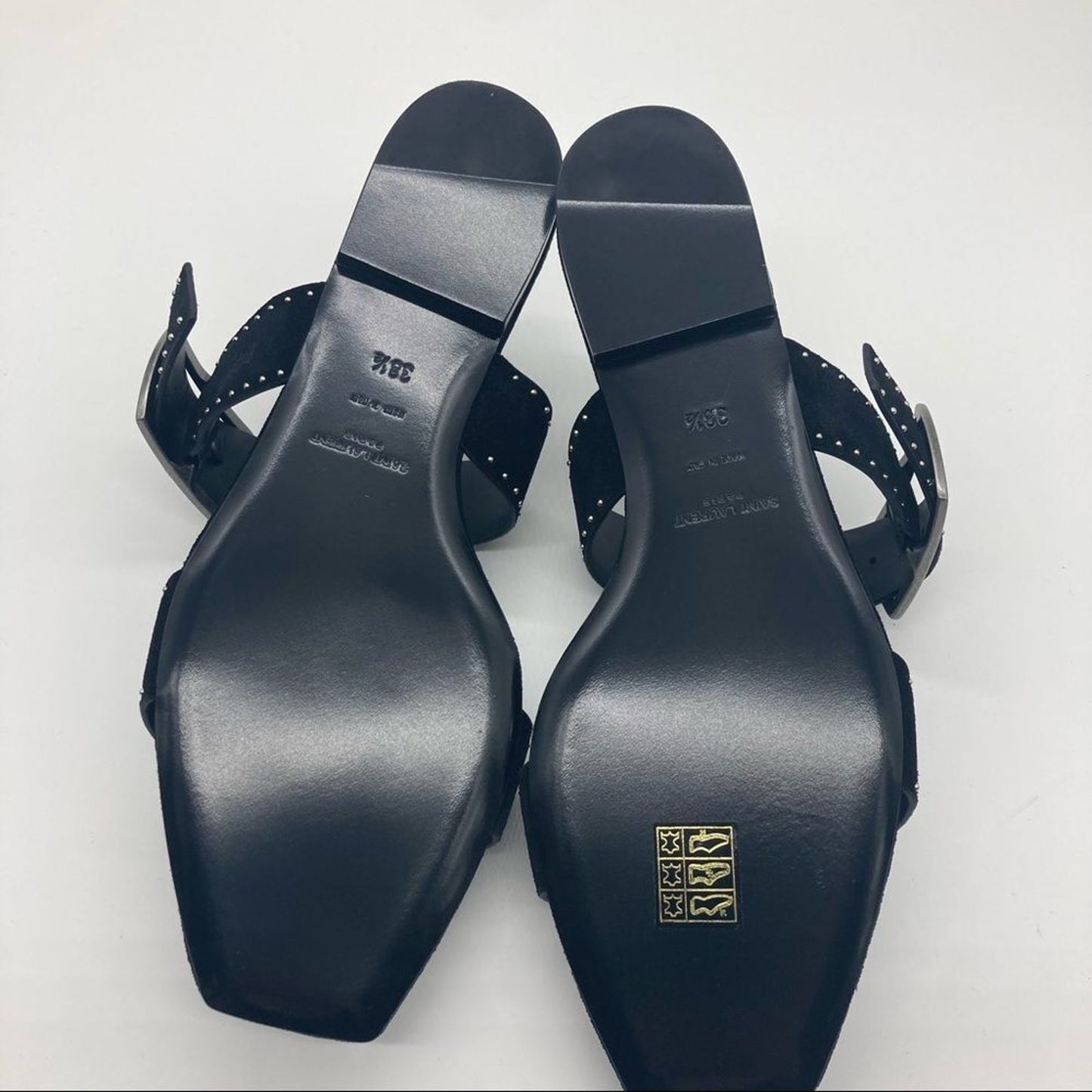 Saint Laurent PEAR BUCK SUEDE SANDAL WOMENS SZ 39 / 9