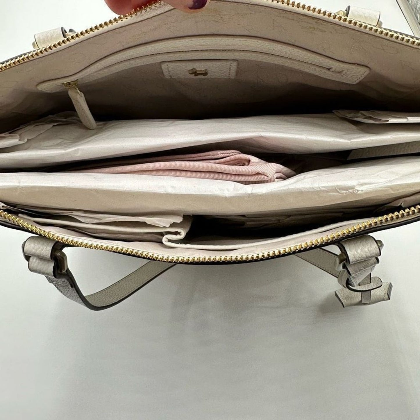 Radley London Silk Street Large Zip Top Shoulder Bag Natural New With Tags