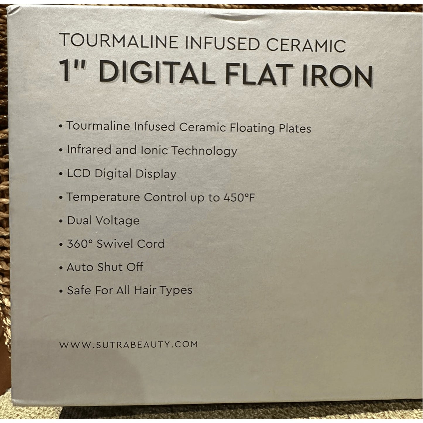 Sutra Digital Flat Iron 1" Tourmaline Infused Ceramic