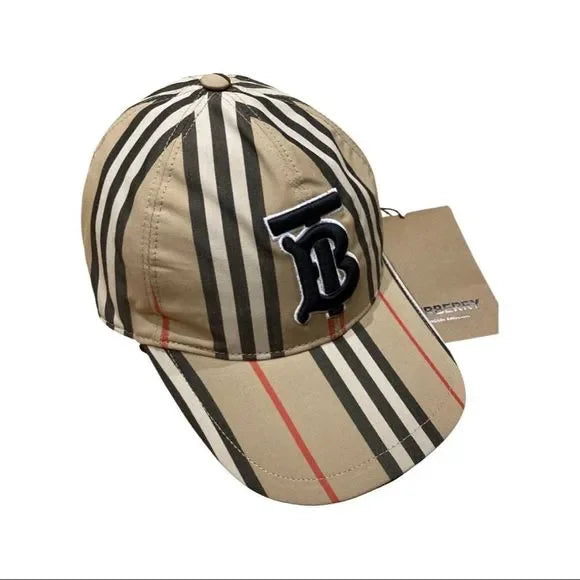 ハット Burberry Monogram Motif Icon Stripe Cotton Baseball Cap Burberry Monogram Motif Icon Stripe Cotton Baseball Cap