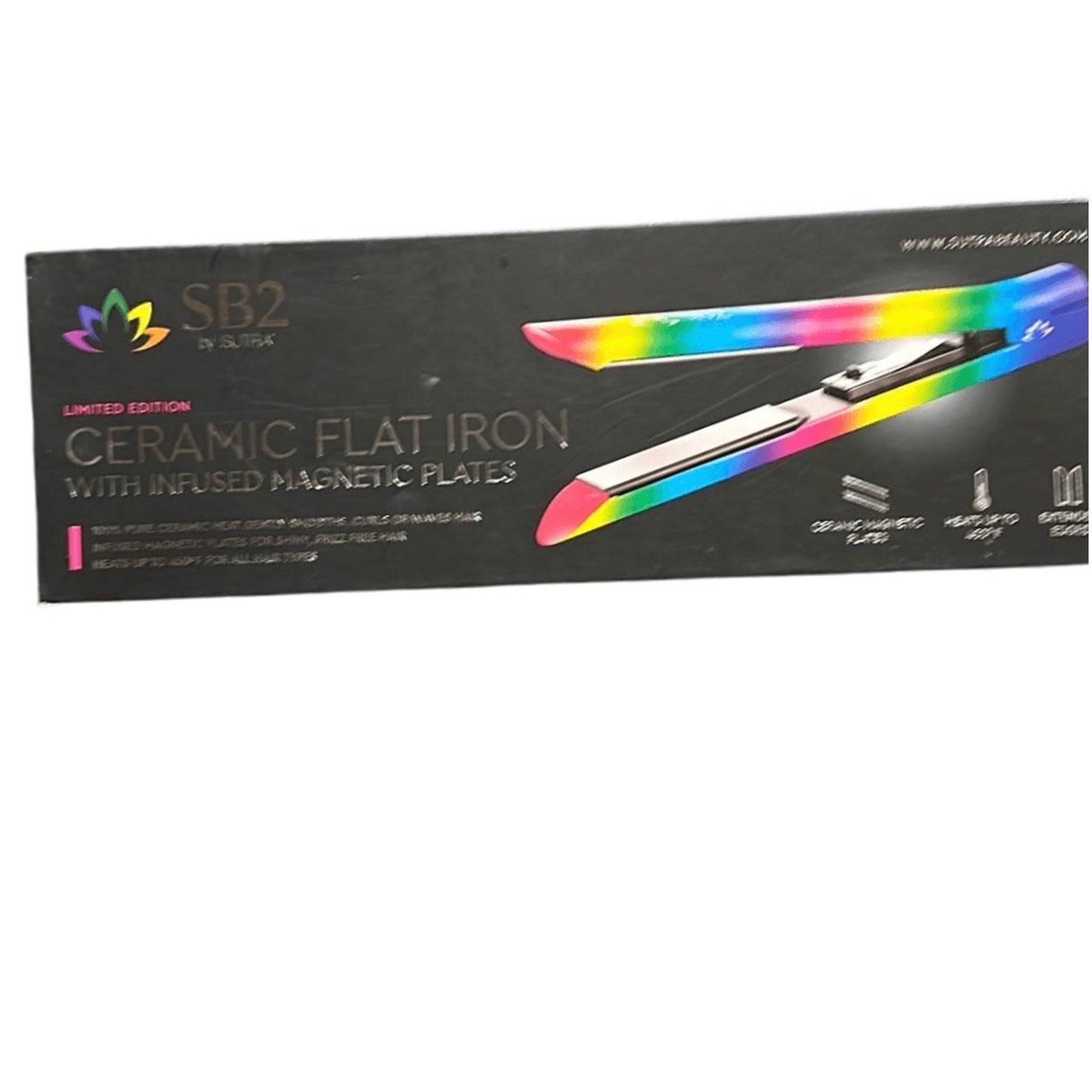 SB2 by Sutra Limited Edition Ceramic Flat Iron with Infused Magnetic Plates New