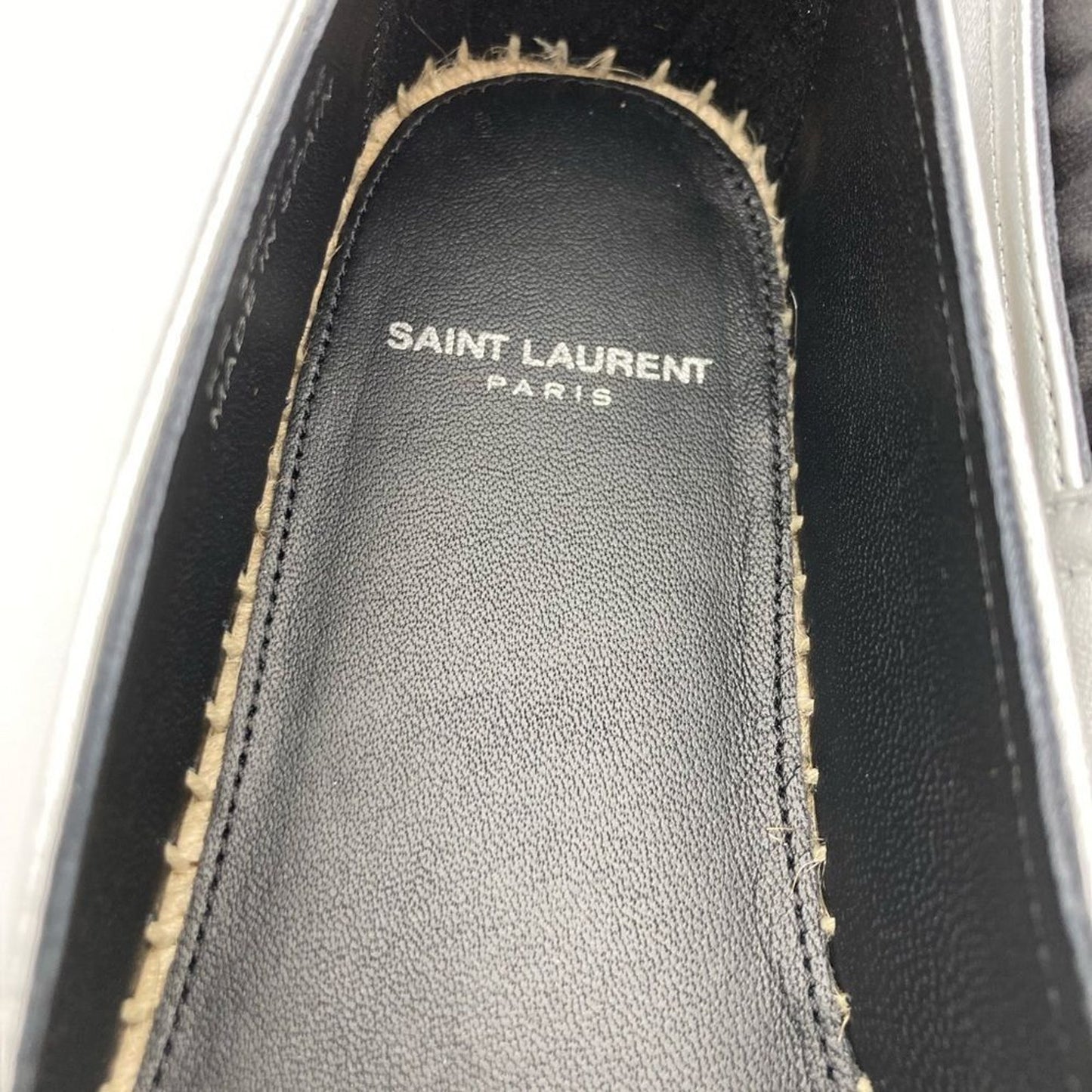 SAINT LAURENT YSL Flat Metallic Espadrilles US Size 6.5 Euro Size 36.5