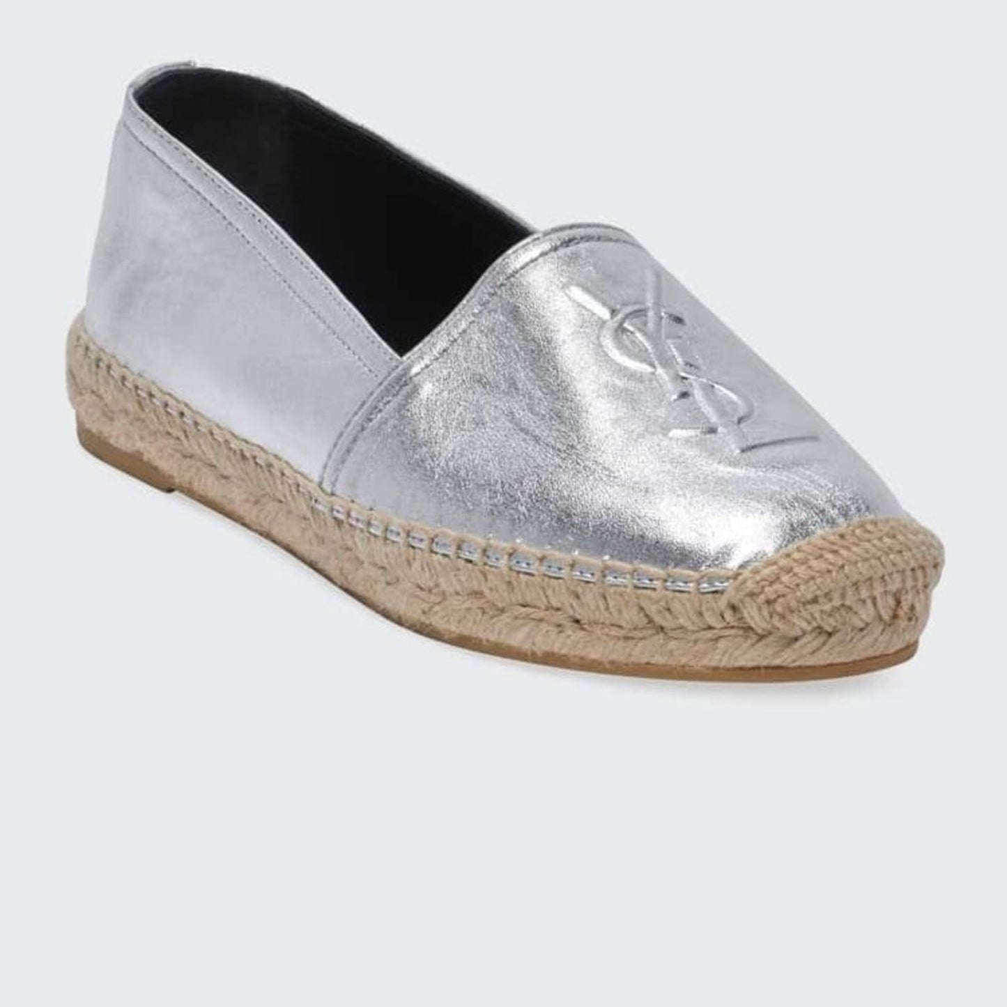 SAINT LAURENT YSL Flat Metallic Espadrilles US Size 6.5 Euro Size 36.5